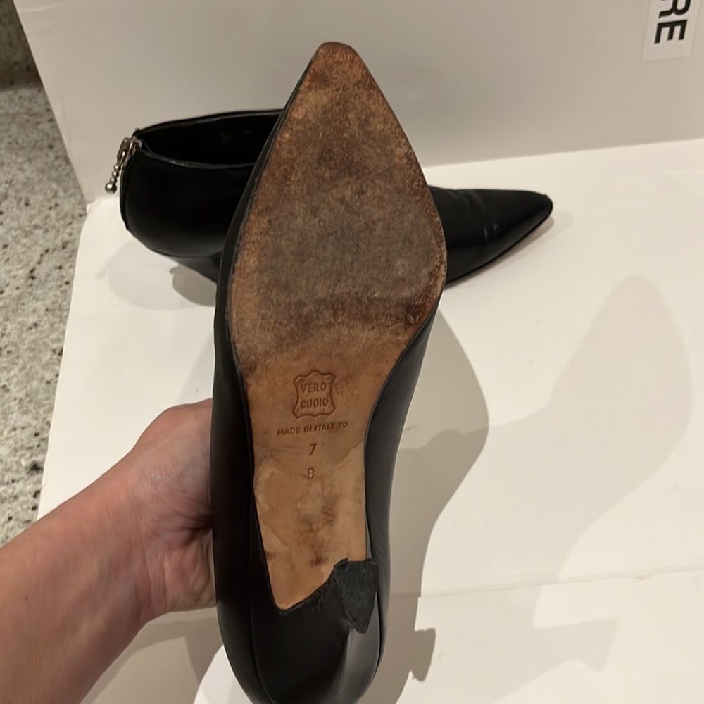 Via Spiga Black Leather Booties - Picture 4 of 12